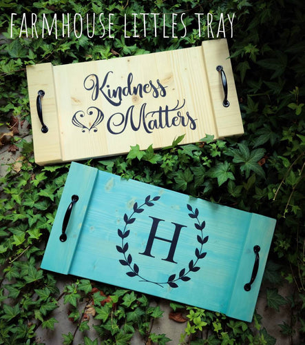 Farmhouse Littles Serving Tray, Rectangular Serving Tray, Mini Noodle Board, Farmhouse Decor, Personalized Rustic Wooden Tray - Asst Colors