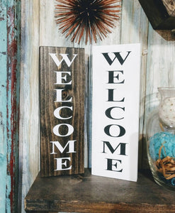 Farmhouse Sign Decor Custom - Wooden Farmhouse Rustic Decor, Asst Colors, Gather, Welcome, Thankful, Blessed