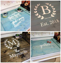 Load image into Gallery viewer, Farmhouse Stove Top Cover Noodle Board, Oven Cover, Stove Cover, Rustic Farmhouse Decor, Asst Colors
