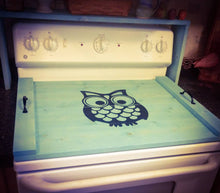 Load image into Gallery viewer, Farmhouse Stove Top Oven Cover Noodle Board, Stove Cover, Serving Tray, Sink Cover - Owl Farmhouse Decor
