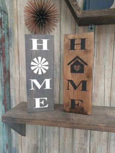 Farmhouse Home Sign Custom - Wooden Farmhouse Rustic Decor, Front Door Porch Entryway Welcome Sign - Asst Colors, Gather