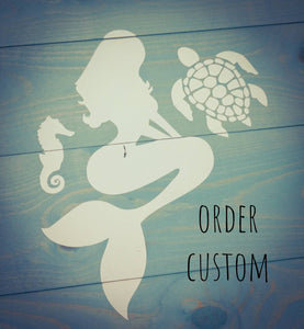 Farmhouse Stove Top Oven Cover Noodle Board, Stove Cover, Serving Tray, Sink Cover - Mermaid Farmhouse Decor, Asst Colors