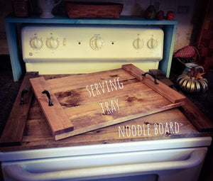 Farmhouse Stove Top Oven Cover Noodle Board, Stove Cover, Serving Tray, Sink Cover - Grateful Thankful Blessed Farmhouse Decor, Asst Colors