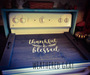 Farmhouse Stove Top Oven Cover Noodle Board, Stove Cover, Serving Tray, Sink Cover - Thankful & Blessed Farmhouse Decor, Asst Colors