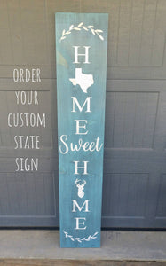 Farmhouse Welcome Hello Spring Summer Fall Custom Sign - Wooden Rustic Decor, Front Door Porch Entryway Vertical Sign - Asst Colors