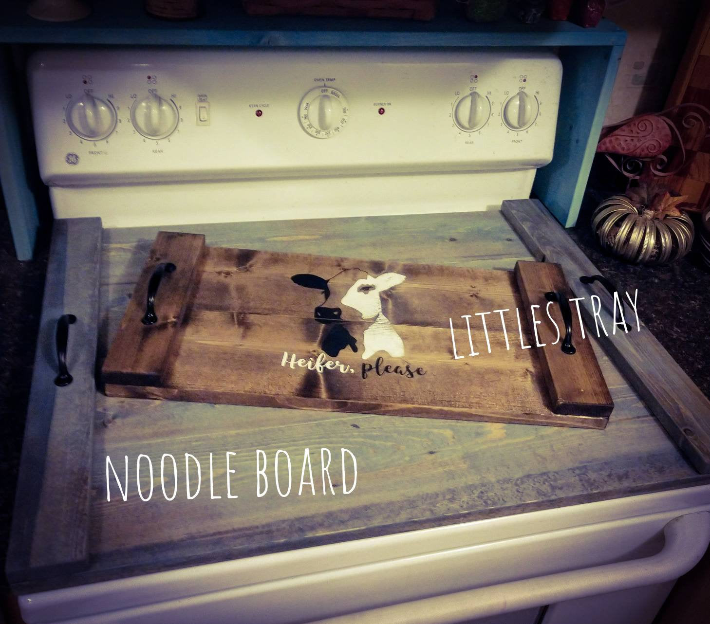 Stovetop cover, Cow, Farmhouse Kitchen, Distressed Serving tray/Wooden  Stove Cover/Custom Stove Cover/Kitchen Decor