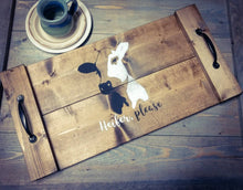 Load image into Gallery viewer, Farmhouse Littles Serving Tray, Rectangular Serving Tray, Mini Noodle Board, Farmhouse Decor, Personalized Rustic Wooden Tray - Asst Colors
