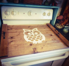 Load image into Gallery viewer, Farmhouse Stove Top Oven Cover Noodle Board, Stove Cover, Serving Tray, Sink Cover - Owl Farmhouse Decor
