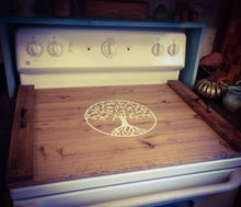 Load image into Gallery viewer, Farmhouse Stove Top Oven Cover Noodle Board, Stove Cover, Serving Tray, Sink Cover - Tree of Life Farmhouse Decor
