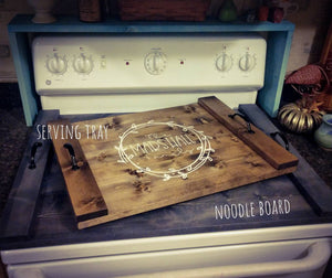 Farmhouse Stove Top Oven Cover Noodle Board, Stove Cover, Serving Tray, Sink Cover - Let&#39;s Stay Home Farmhouse Decor