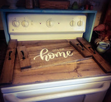 Load image into Gallery viewer, Farmhouse Stove Top Oven Cover Noodle Board, Stove Cover, Serving Tray, Sink Cover - Let&#39;s Stay Home Farmhouse Decor
