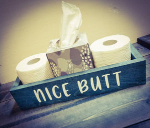 Farmhouse Toilet Paper Holder Bathroom Decor,  Toilet Paper Storage, Farmhouse Decor, Because Shit Happens Toilet Decor, Asst Colors