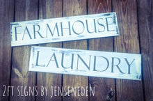 Load image into Gallery viewer, Farmhouse Sign - Wooden Rustic Decor, Front Door Porch Entryway Vertical Welcome Sign - Laundry, Coffee, Custom
