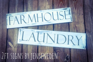 Farmhouse Sign - Wooden Rustic Decor, Front Door Porch Entryway Vertical Welcome Sign - Laundry, Coffee, Custom