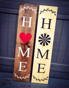 Farmhouse Welcome Sign - Wooden Rustic Decor, Front Door Porch Entryway Vertical Welcome Sign - Asst Colors