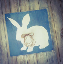 Load image into Gallery viewer, Farmhouse Nursery Wall Art Bunny Rabbit Decor, Farmhouse Decor, Easter Rabbit Wall Sign - Asst Colors
