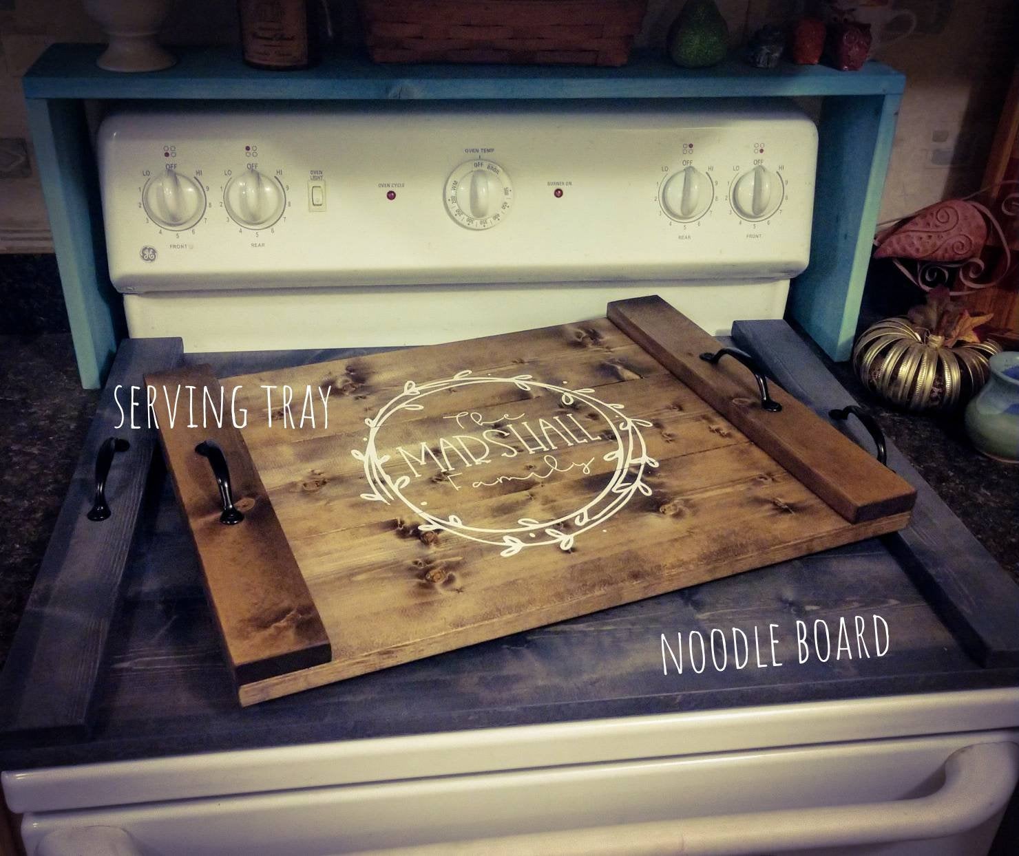 Farmhouse Stove Top Oven Cover Noodle Board, Stove Cover, Serving Tray,  Sink Cover - Heifer Please Cow Farmhouse Decor