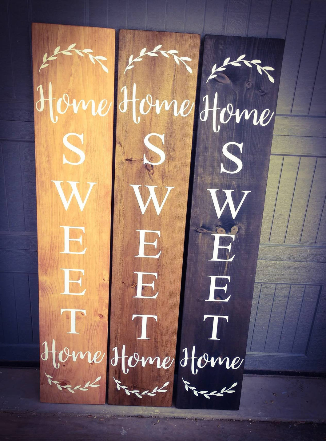 Farmhouse Welcome Sign 2/3/4/5 Feet Lengths - Wooden Rustic Decor, Front Door Porch Entryway Vertical Home Sweet Home Sign - Asst Colors