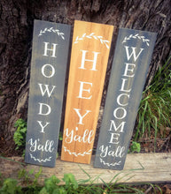 Load image into Gallery viewer, Farmhouse Welcome Sign 2/3/4/5 Feet Lengths - Wooden Rustic Decor, Front Door Porch Entryway Vertical Home Sweet Home Sign - Asst Colors
