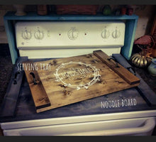 Load image into Gallery viewer, Farmhouse Stove Top Oven Cover Noodle Board, Stove Cover, Serving Tray, Sink Cover - Eat Drink Enjoy Farmhouse Decor, Asst Colors
