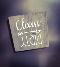 Load image into Gallery viewer, Farmhouse Clean Dirty Dishwasher Magnet, Rustic Farmhouse Decor, Assorted Colors, Kitchen Decor
