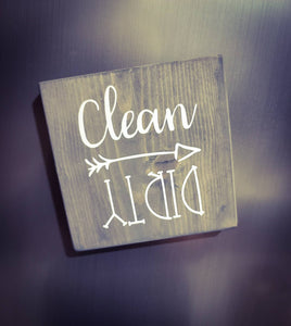 Farmhouse Clean Dirty Dishwasher Magnet, Rustic Farmhouse Decor, Assorted Colors, Kitchen Decor