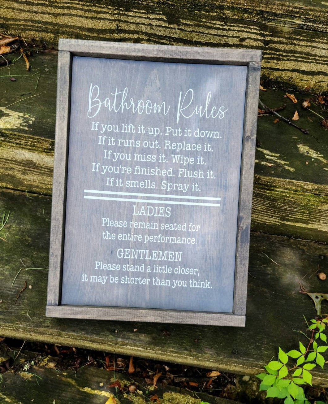 Farmhouse Bathroom Sign, Bathroom Decor, Bathroom Greetings, Rustic Bathroom Decor, Bathroom Rules