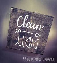 Load image into Gallery viewer, Farmhouse Clean Dirty Dishwasher Magnet, Rustic Farmhouse Decor, Assorted Colors, Kitchen Decor
