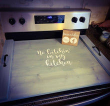 Load image into Gallery viewer, Farmhouse Stove Top Oven Cover Noodle Board, Stove Cover, Serving Tray, Sink Cover - Bitchin Kitchen Rustic Farmhouse Decor, Asst Colors
