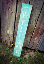 Load image into Gallery viewer, Farmhouse Welcome Anchor Sign 2/3/4/5 Feet Lengths - Wooden Rustic Beach Decor, Front Door Porch Entryway Vertical Welcome Sign
