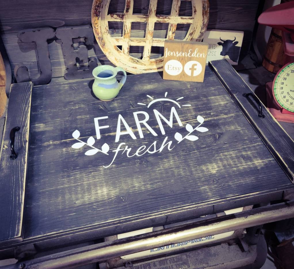 Farmhouse Stove Top Oven Cover Noodle Board, Stove Cover, Serving Tray, Sink Cover - Farm Fresh Farmhouse Decor, Asst Colors