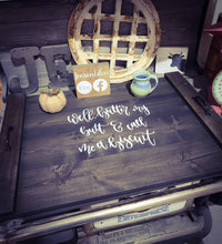 Load image into Gallery viewer, Farmhouse Stove Top Oven Cover Noodle Board, Stove Cover, Serving Tray, Sink Cover - Well Butter My Butt &amp; Call Me A Biscuit Farmhouse Decor
