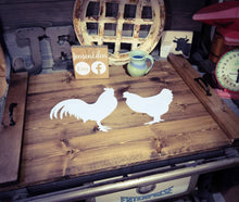 Load image into Gallery viewer, Farmhouse Stove Top Oven Cover Noodle Board, Stove Cover, Serving Tray, Sink Cover - Farmhouse Rooster Chicken Decor
