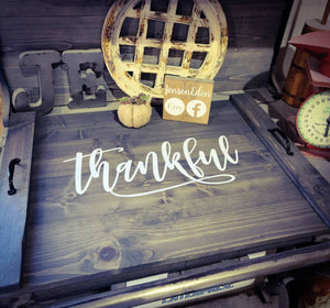 Farmhouse Stove Top Oven Cover Noodle Board, Stove Cover, Serving Tray, Sink Cover - Thankful Farmhouse Decor, Asst Colors