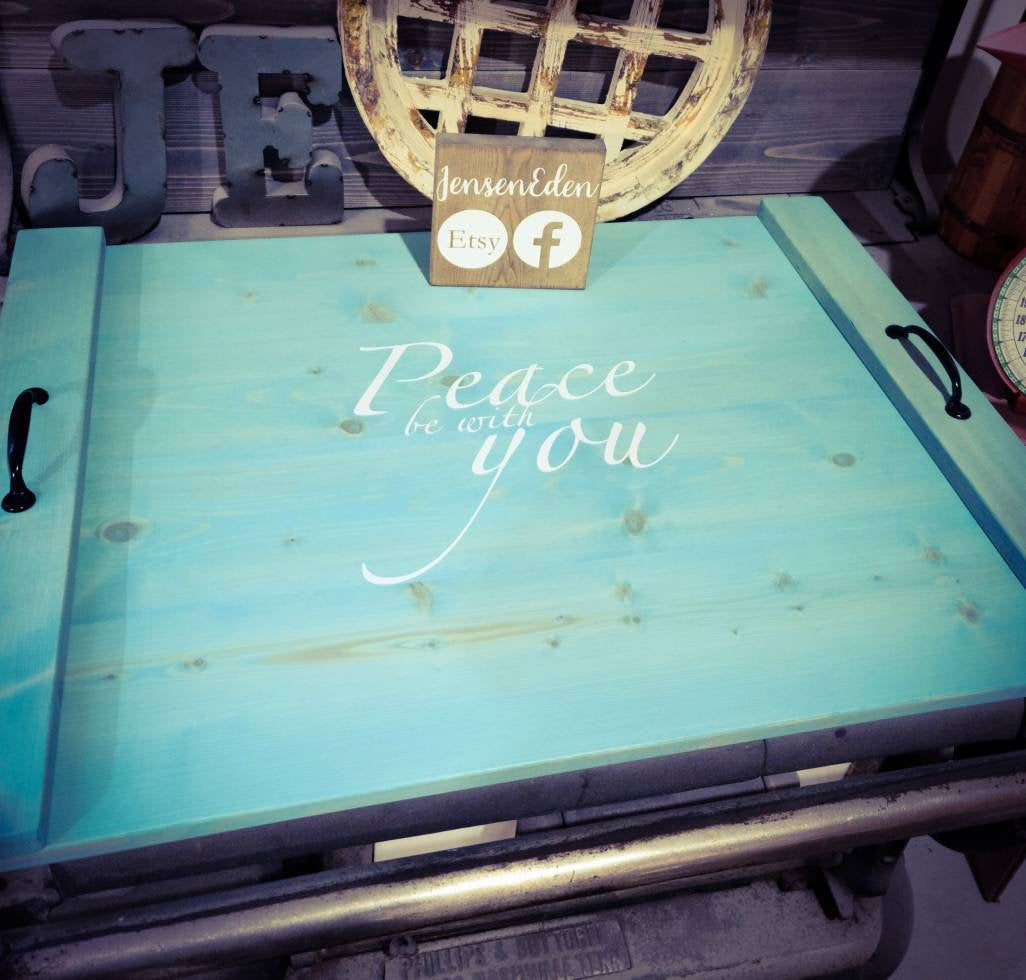 Farmhouse Peace Be With You Stove Top Oven Cover Noodle Board, Stove Cover, Serving Tray, Sink Cover - Farmhouse Decor