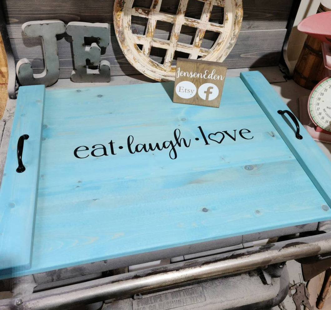 Farmhouse Stove Top Oven Cover Noodle Board, Stove Cover, Serving Tray, Sink Cover - Eat Laugh Love Farmhouse Decor, Asst Colors